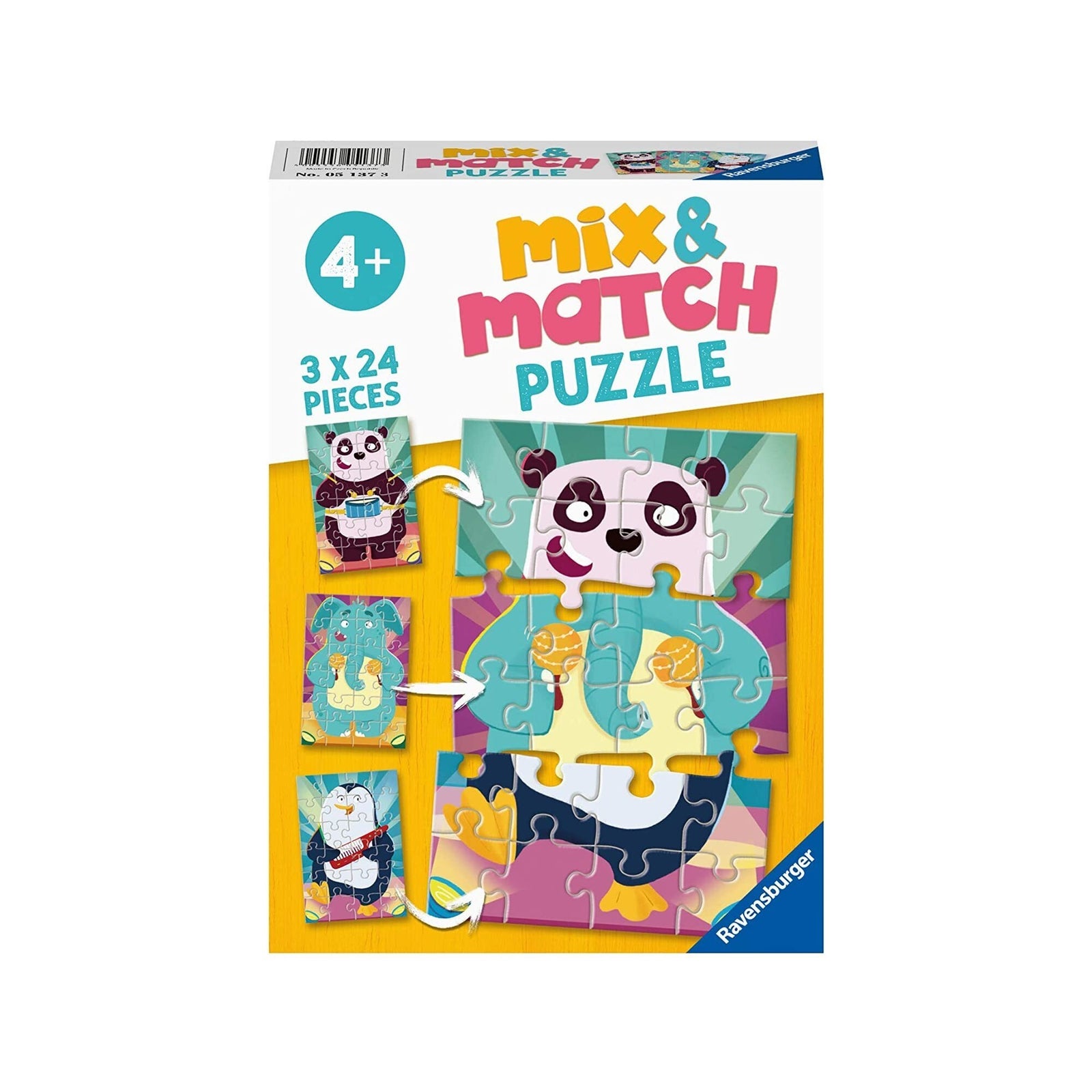 RAVENSVURGER ANIMAL ROCK  3x24PC PUZZLE - Toyworld Frankston