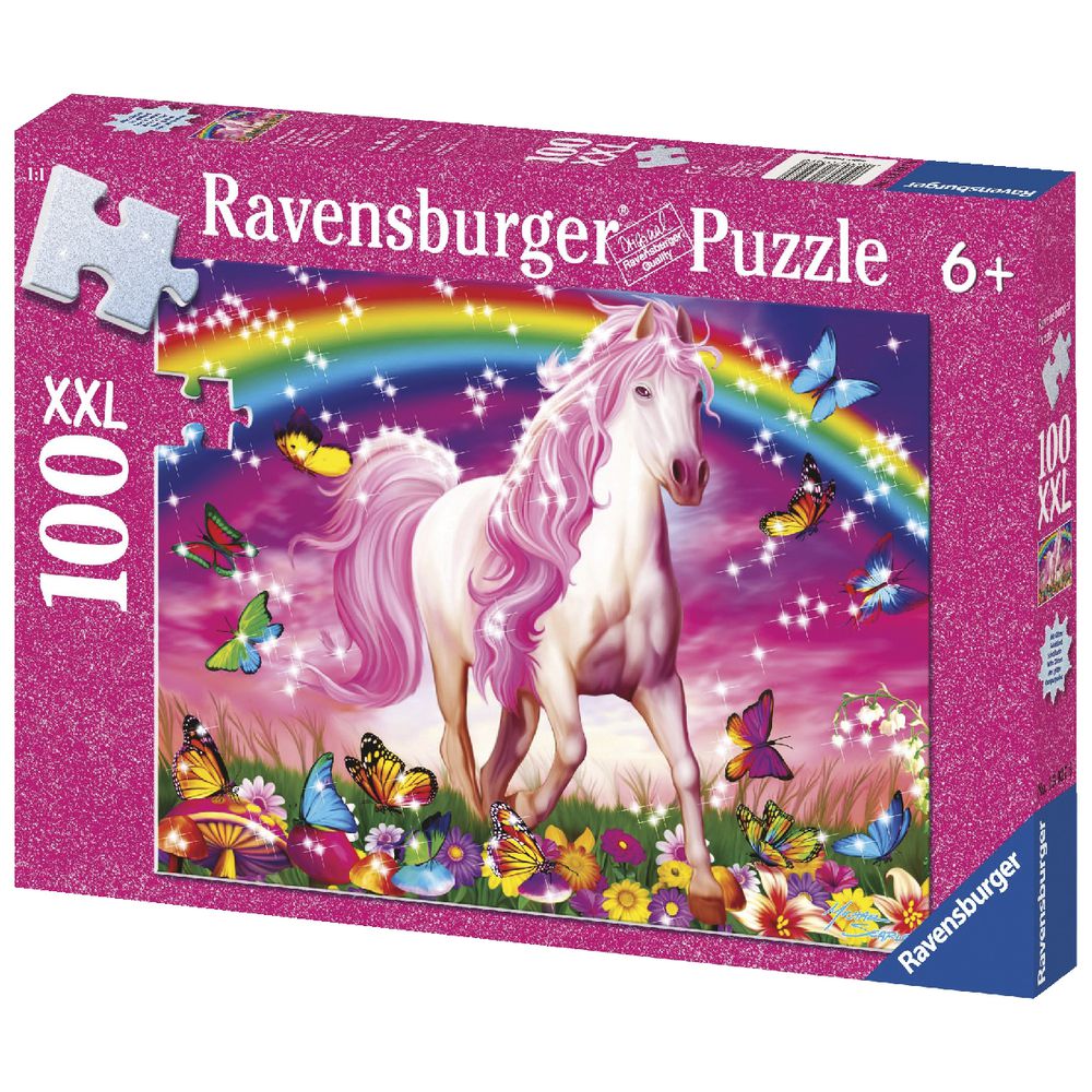 RAVENSBURGER - HORSE DREAM GLITTER PUZZLE 100 PIECE PUZZLE