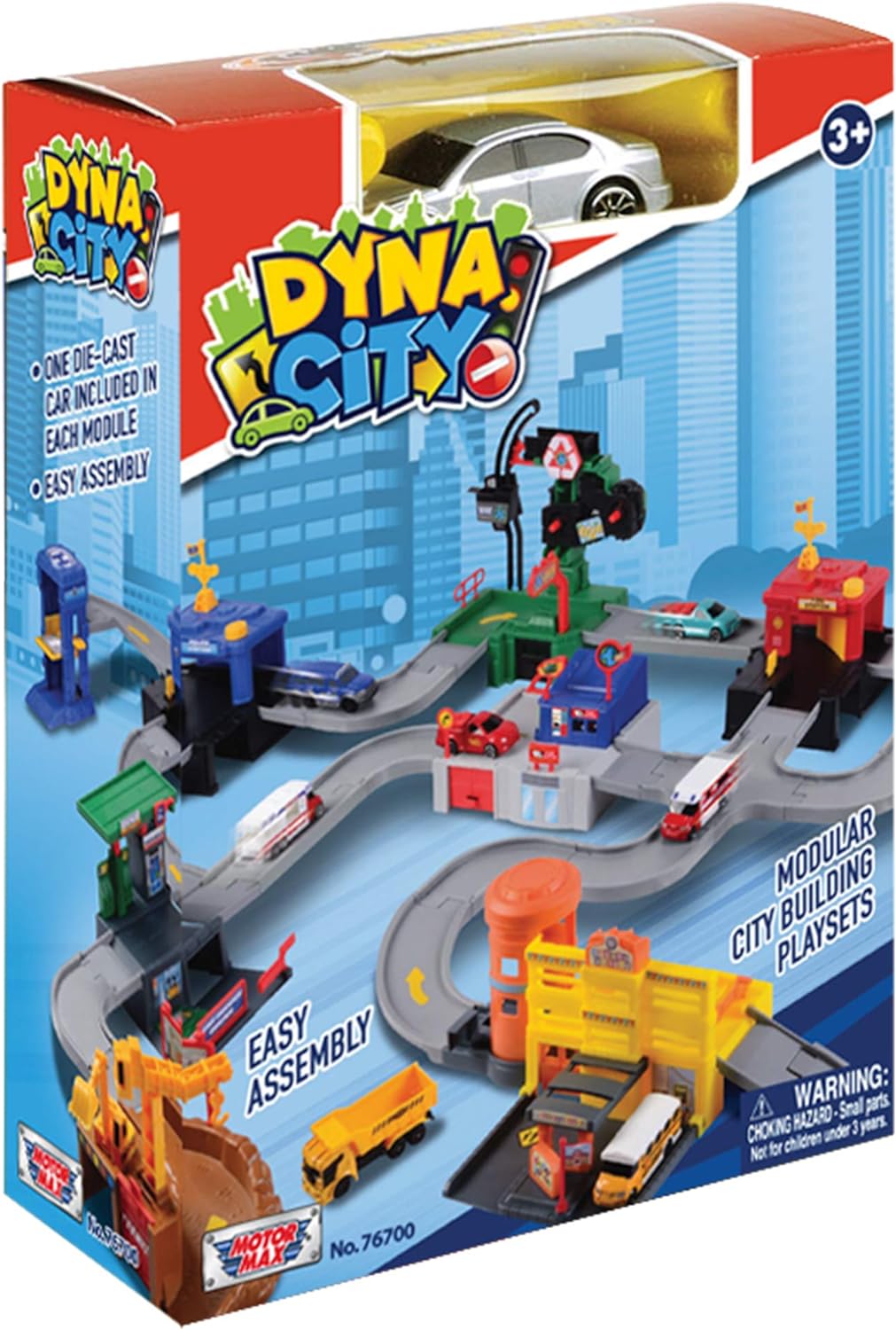 MOTORMAX DYNA CITY - MODULAR CITY BUILDING PLAYSETS ASSORTED - Toyworld Frankston