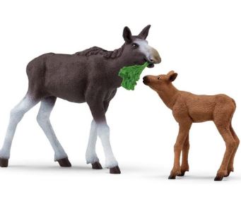 SCHLEICH - MOOSE & CALF WILDLIFE BOX - Toyworld Frankston