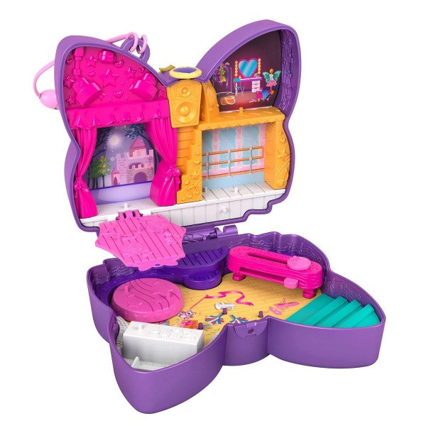 POLLY POCKET - SPARKLE STAGE BOW COMPACT - Toyworld Frankston