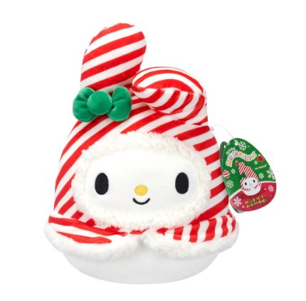 SQUISHMALLOWS - HELLO KITTY AND FRIENDS CHRISTMAS - MY MELODY STRIPES - Toyworld Frankston
