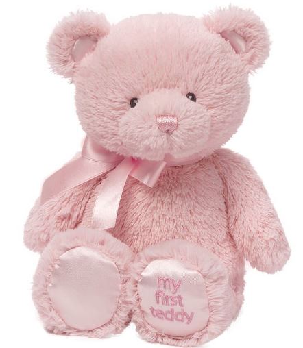 BABY GUND MY FIRST TEDDY PINK LARGE - Toyworld Frankston
