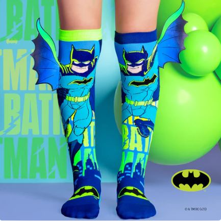 MADMIA NEON BATMAN SOCKS - Toyworld Frankston