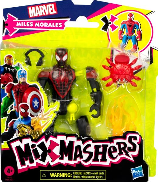 MARVEL SPIDERMAN MIXMASHERS BASIC FIGURE - MILES MORALES - Toyworld Frankston