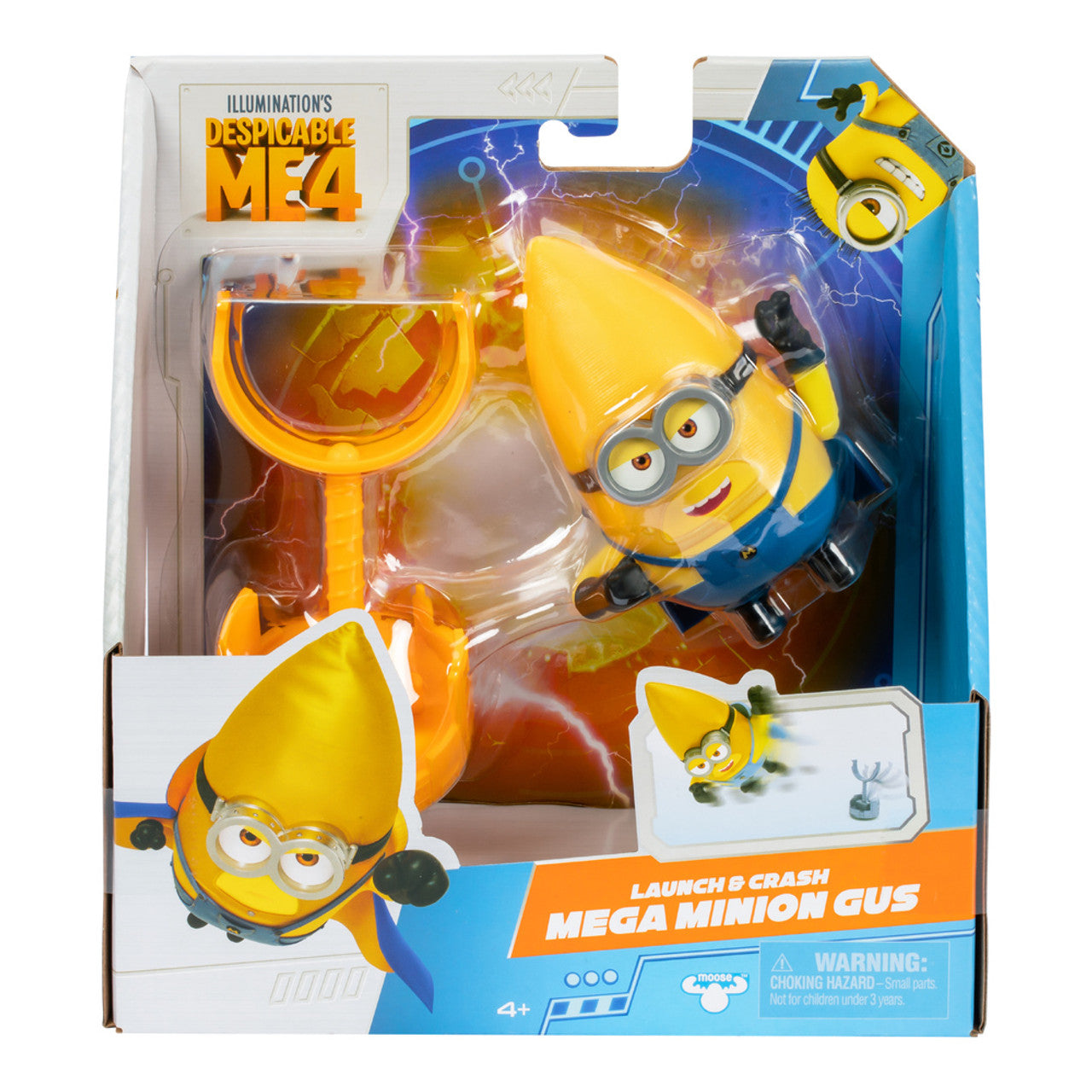 DESPICABLE ME 4  - LAUNCH AND  CRASH MEGA MINION GUS - Toyworld Frankston
