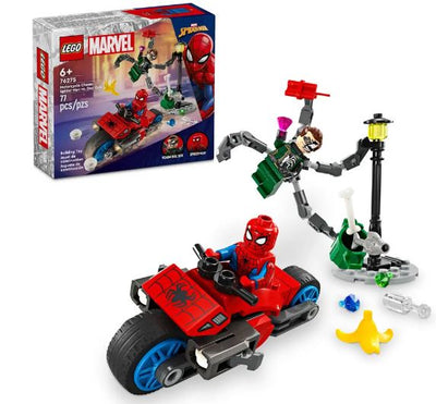 LEGO 76275 - MARVEL - MOTORCYCLE CHASE - SPIDER-MAN VS DOC OCK - Toyworld Frankston