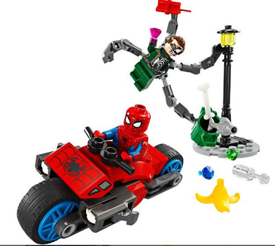 LEGO 76275 - MARVEL - MOTORCYCLE CHASE - SPIDER-MAN VS DOC OCK - Toyworld Frankston