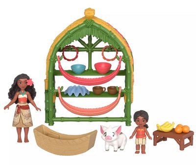 DISNEY MOANA 2 - MOANA AND SIMEA VILLAGE HOME PLAYSET - Toyworld Frankston