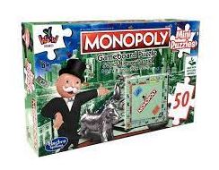 MINI PUZZLES HASBRO GAMING 50PC MONOPOLY - Toyworld Frankston