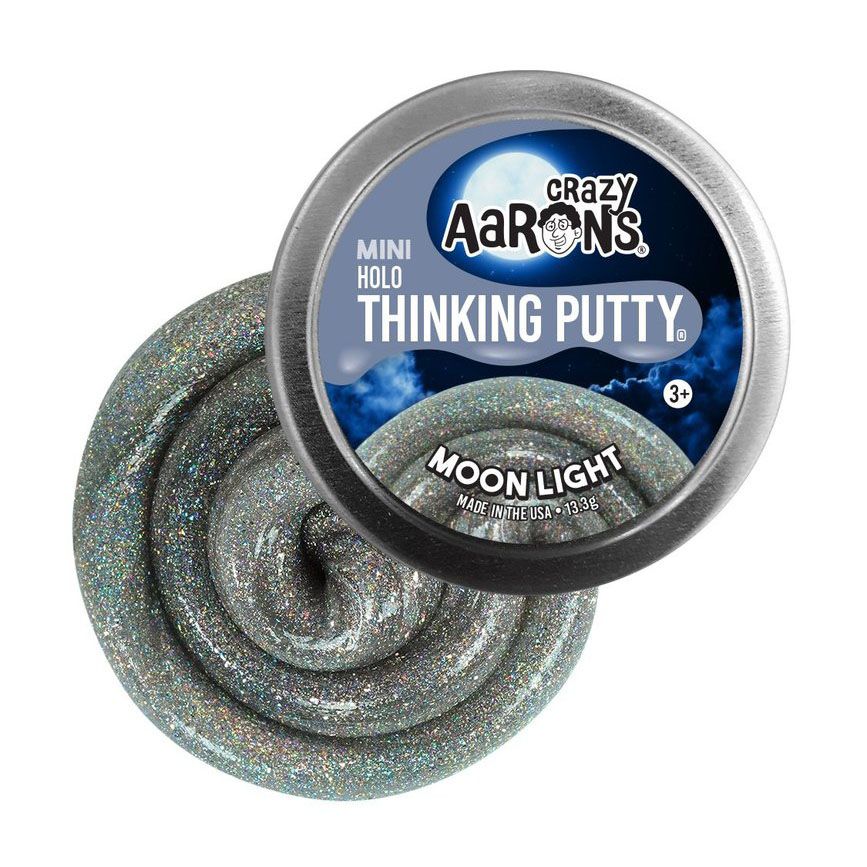 CRAZY AARON'S THINKING PUTTY MINI HOLO -MOONLIGHT - Toyworld Frankston