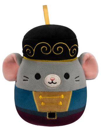 SQUISHMALLOWS - 4 INCH PLUSH HOLIDAY ORNAMENTS - MURRAY THE MOUSE - Toyworld Frankston