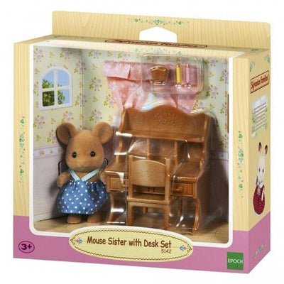 SYLVANIAN FAMILIES - MOUSE SISTER WITH DESK SET - Toyworld Frankston