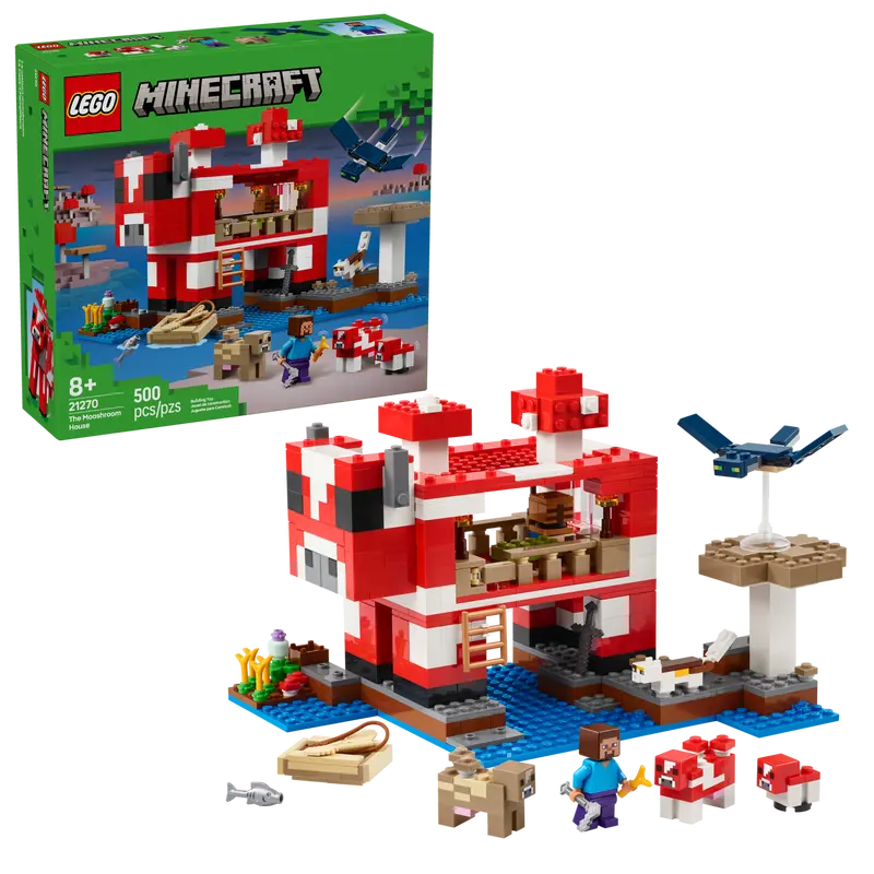 LEGO MINECRAFT 21270 THE MOOSHROOM HOUSE - Toyworld Frankston