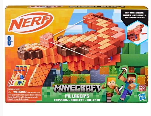 NERF MINECRAFT PILLAGERS DART FIRING CROSSBOW - Toyworld Frankston