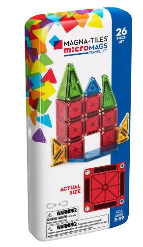 MAGNA TILES - MICRO MAGS TRAVEL SET 26 PIECE - Toyworld Frankston