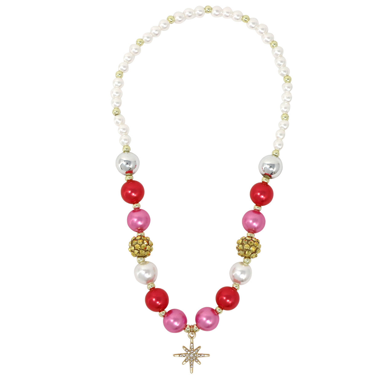 PINK POPPY - CHRISTMAS NECKLACE AND BRACELET SET WITH SPARKLY STAR CHARM - Toyworld Frankston