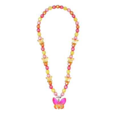 PINK POPPY RAINBOW BUTTERFLY NECKLACE - Toyworld Frankston