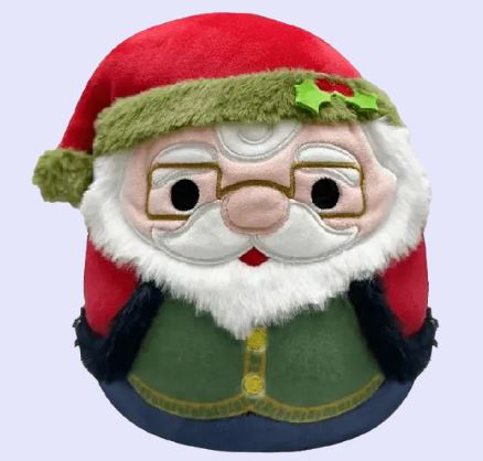 SQUISHMALLOWS - 2024 HOLIDAY ASSORTMENT 7.5 INCH - NICK SANTA CLAUS - Toyworld Frankston