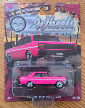 Ford Falcon XD model in packaging with 'OZ Wheels' branding 