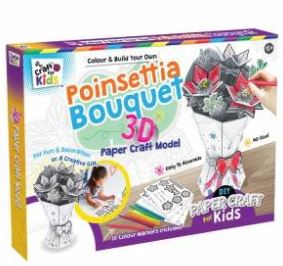 COLOUR AND BUILD YOUR OWN 3D POINSETTIA BOUQUET - Toyworld Frankston