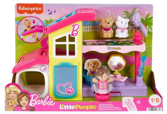 FISHER PRICE LITTLE PEOPLE BARBIE PLAY AND CARE PET SPA - Toyworld Frankston
