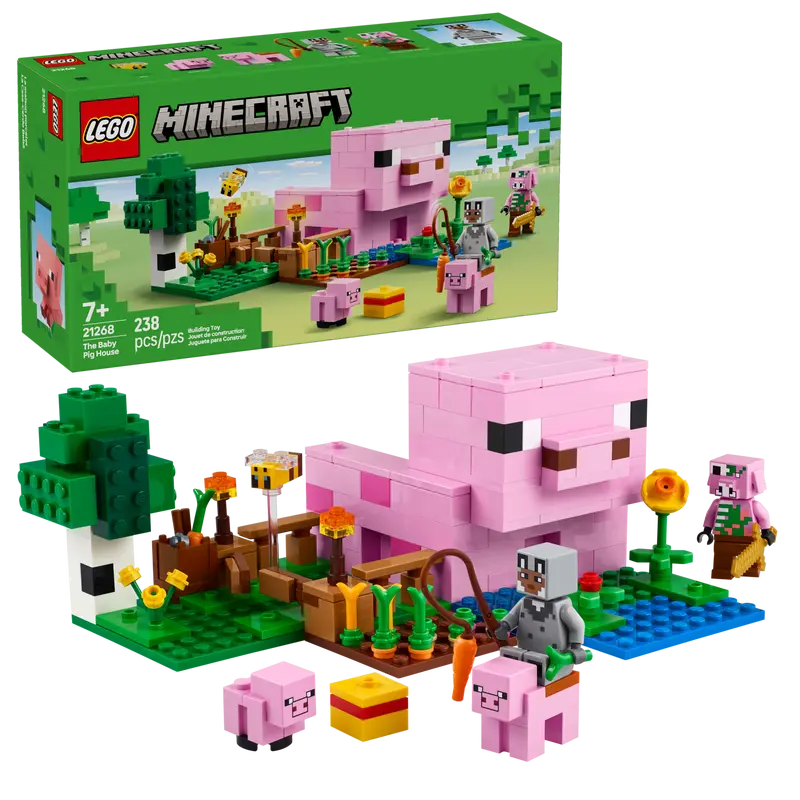 LEGO MINECRAFT 21268 THE BABY PIG HOUSE - Toyworld Frankston