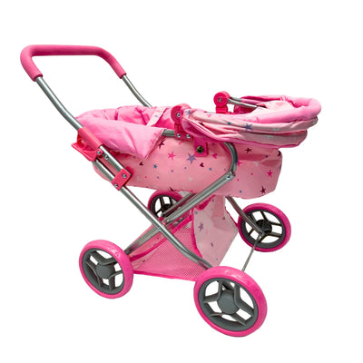 PLAYWORLD MEDIUM DOLL PRAM PINK - Toyworld Frankston