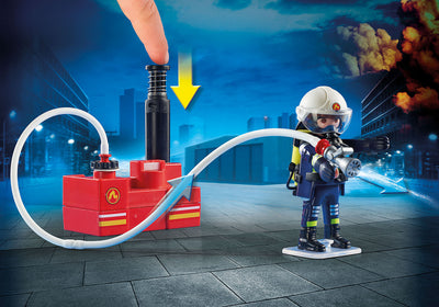 PLAYMOBIL CITY ACTION 9468 - FIREFIGHTERS WITH WATER PUMP - Toyworld Frankston