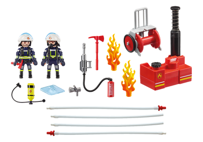 PLAYMOBIL CITY ACTION 9468 - FIREFIGHTERS WITH WATER PUMP - Toyworld Frankston