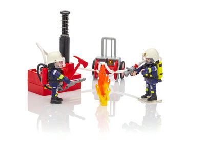 PLAYMOBIL CITY ACTION 9468 - FIREFIGHTERS WITH WATER PUMP - Toyworld Frankston