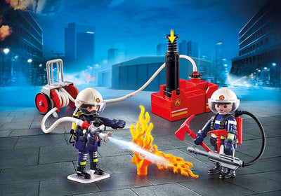 PLAYMOBIL CITY ACTION 9468 - FIREFIGHTERS WITH WATER PUMP - Toyworld Frankston