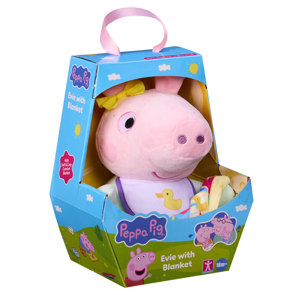 PEPPA PIG - EVIE WITH BLANKET SOFT TOY