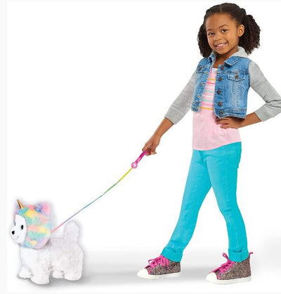 BARBIE PETS - WALKING PUPPY WITH UNICORN HAT - 10 PIECES - Toyworld Frankston