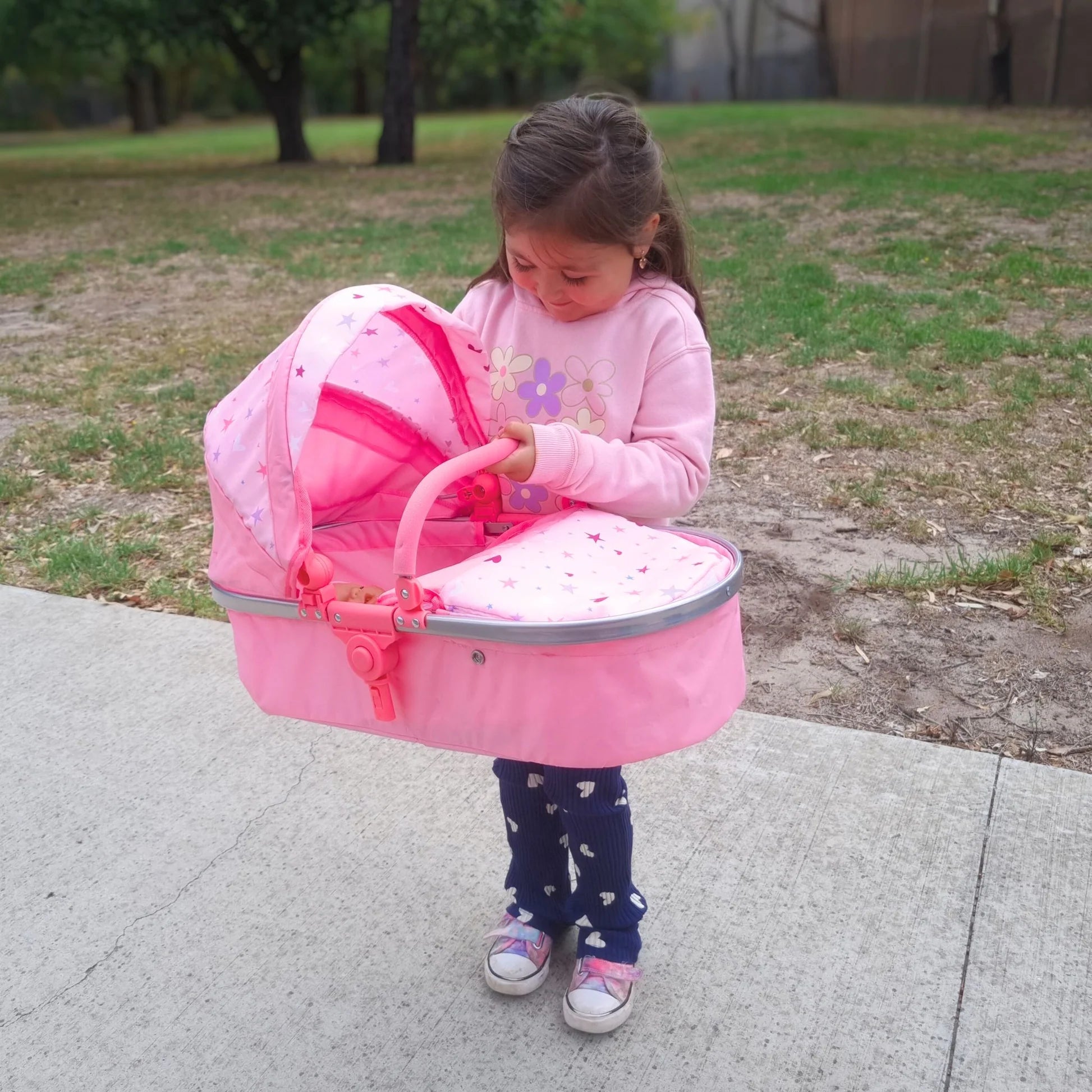 PLAYWORLD 2 IN 1 DELUXE DOLL PRAM - Toyworld Frankston