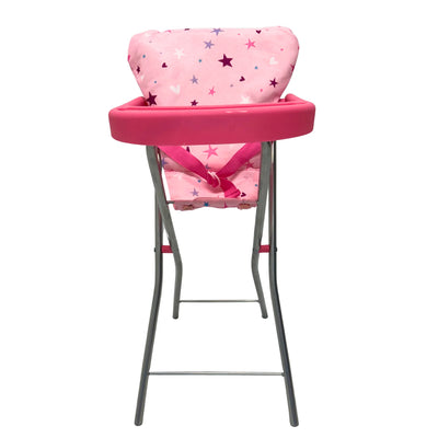 PLAYWORLD DOLL HIGHCHAIR PINK - Toyworld Frankston