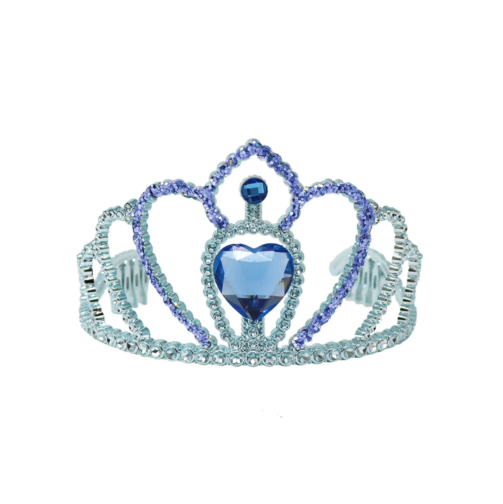 PINK POPPY PRINCESS SAPPHIRE CROWN WITH HEART GEMSTONE AND GLITTER - Toyworld Frankston