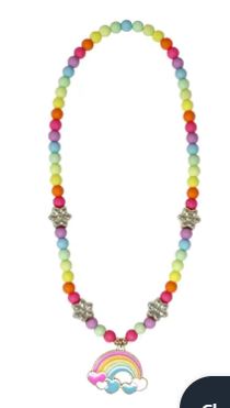 PINK POPPY DAISY RAINBOW NECKLACE - Toyworld Frankston