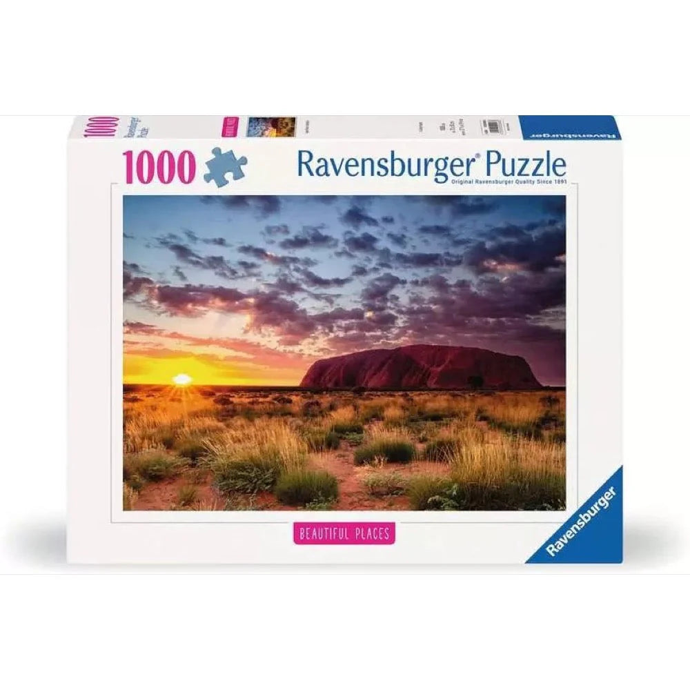 RAVENSBURGER PUZZLE - ULURU (AYERS ROCK) AUSTRALIA - BEAUTIFUL PLACES COLLECTION 1000 PIECE - Toyworld Frankston