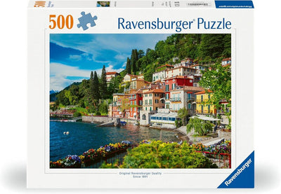 RAVENSBURGER PUZZLE - LAKE COMO ITALY 500 PIECES - Toyworld Frankston