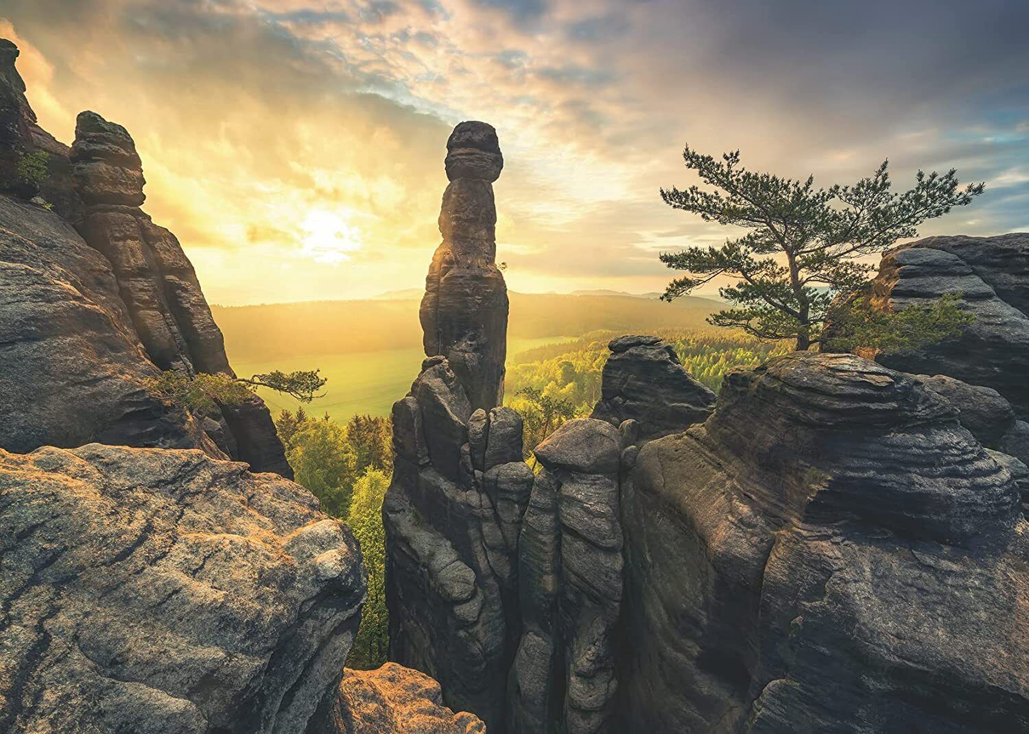 RAVENSBURGER PUZZLE - MONOLITH ELBE SANDSTONE MOUNTAINS 1000 PIECE DEUTSCHLAND COLLECTION - Toyworld Frankston