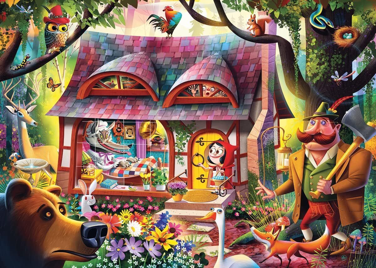 RAVENSBURGER PUZZLE - COME IN, RED RIDING HOOD 1000 PIECE CLASSIC TALES COLLECTION