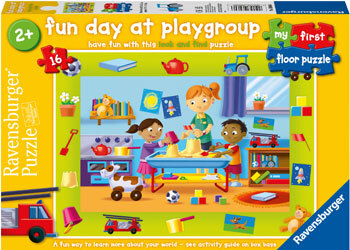 RAVENSBURGER 030606 - FUN DAY AT PLAYGROUP 16 PIECE PUZZLE - Toyworld Frankston