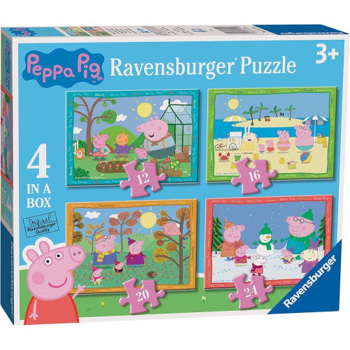 RAVENSBURGER - PEPPA PIG 4 IN A BOX - FAMILY TIME PUZZLE