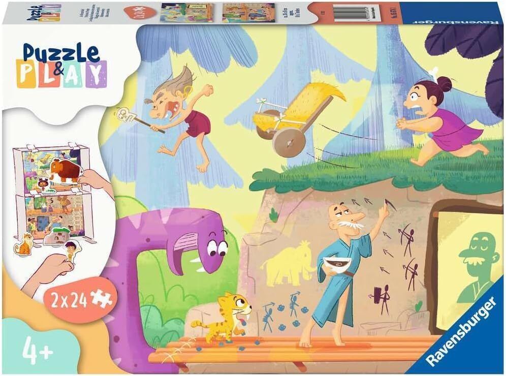RAVENSBURGER PUZZLE - PREHISTORIC PEOPLE 2X24 PIECE