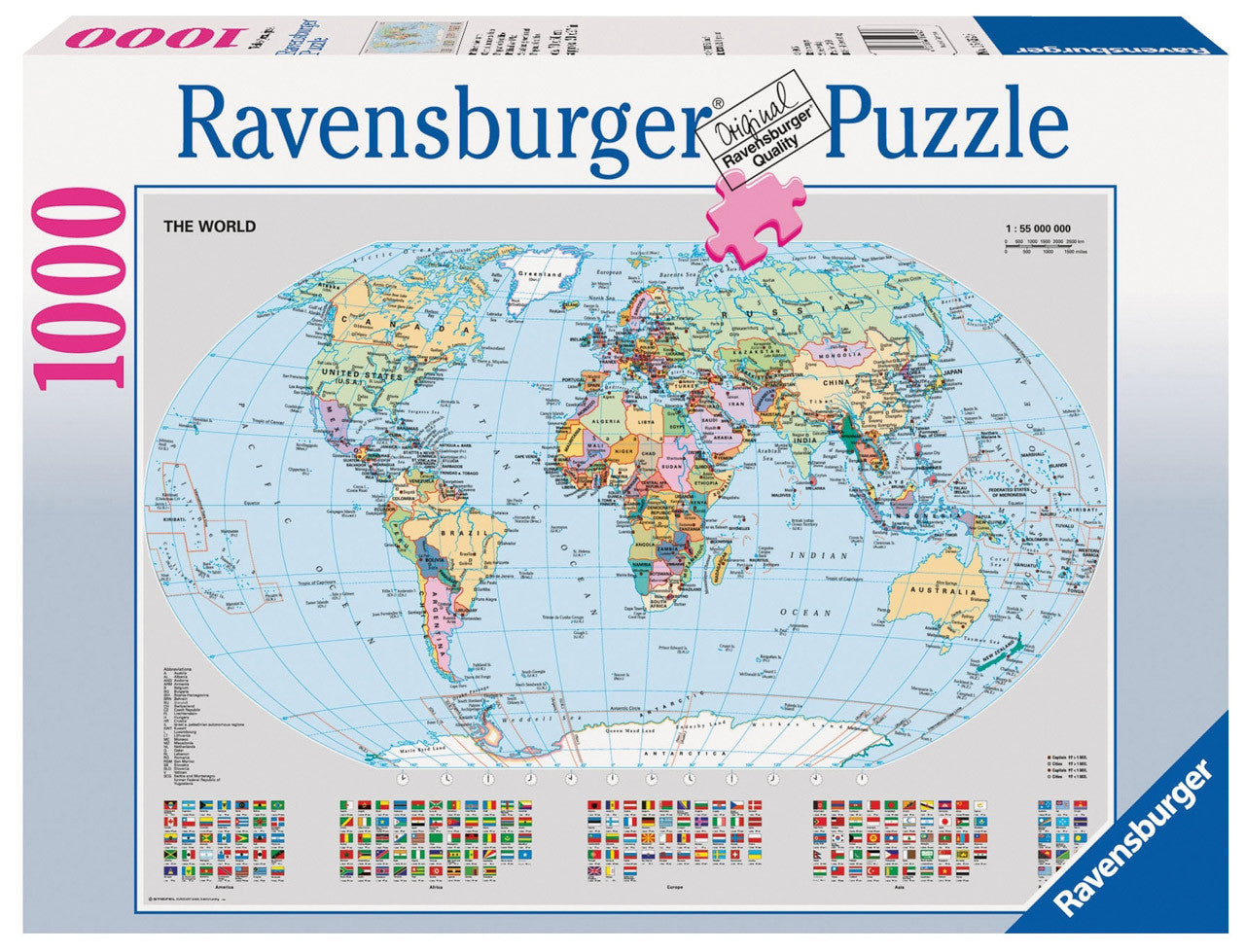 PUZZLE 1000 PC POLITICAL WORLD MAP - Toyworld Frankston