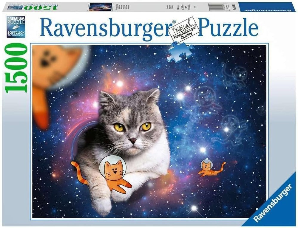 RAVENSBURGER 17439 3 CATS IN OUTER SPACE1500 PIECE PUZZLE - Toyworld Frankston