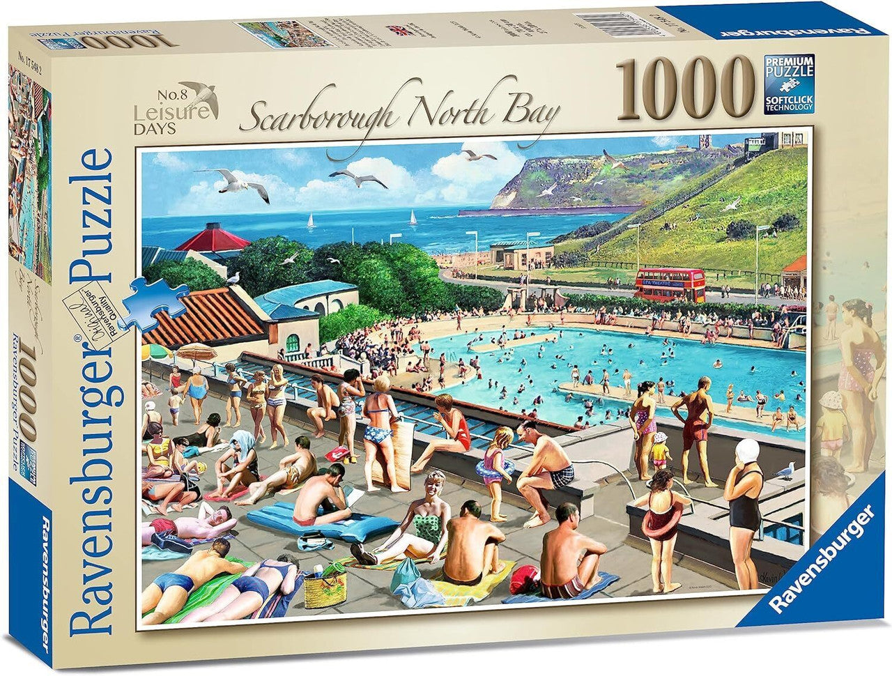 RAVENSBURGER 175482 - LEISURE DAYS NO 8 SCARBOROUGH NORTH BAY1000 PIECE PUZZLE - Toyworld Frankston