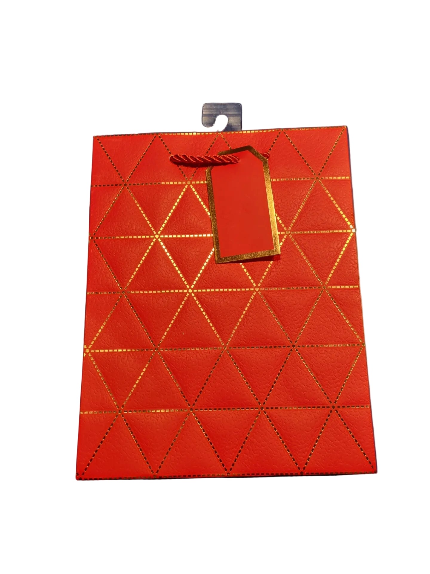 GIFT BAG SMALL - LEATHER LOOK 37214 - RED
