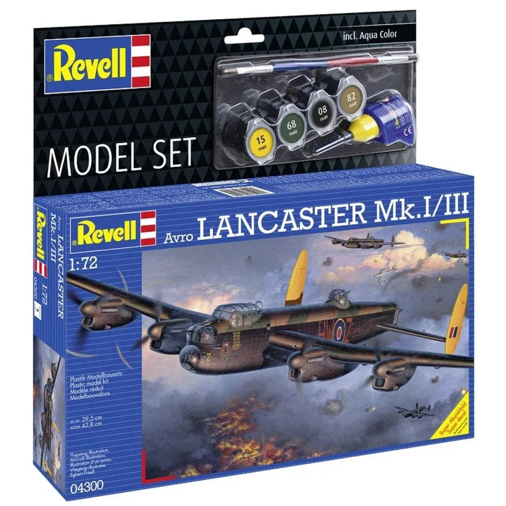 REVELL STARTER KIT 1/72 MODEL SET LANCASTER MK.I/III